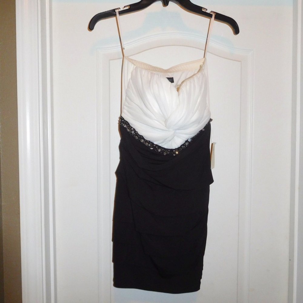 Jodi Kristopher Black Dress w/Jewels NWT